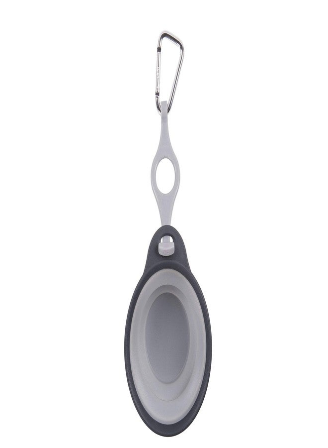 ديكساس كوب سفر قابل للطي للحيوانات الأليفة من ديكساس بيتس مع حامل زجاجة ومشبك، رمادي فاتح - Image 1